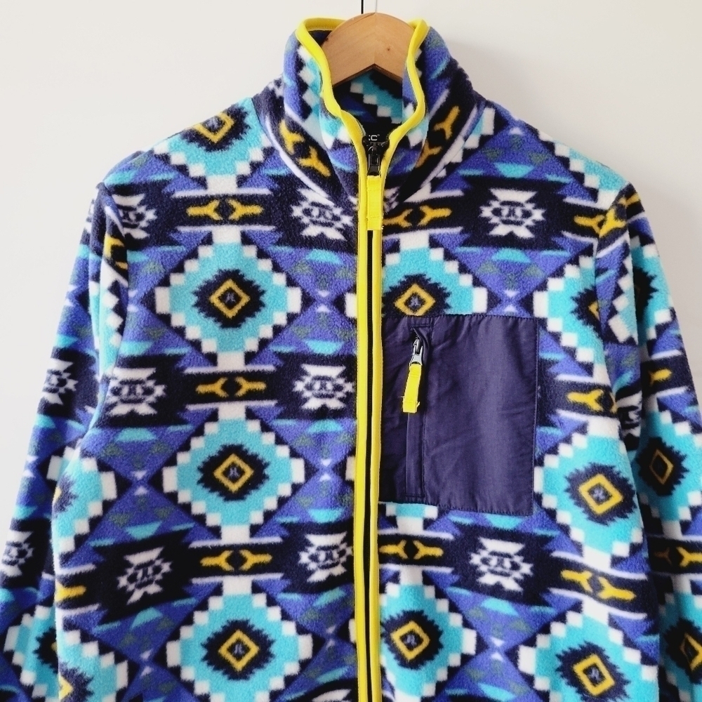 WESC Moritz Aztec Unisex Polar Fleece Jacket - Picture 3 of 13